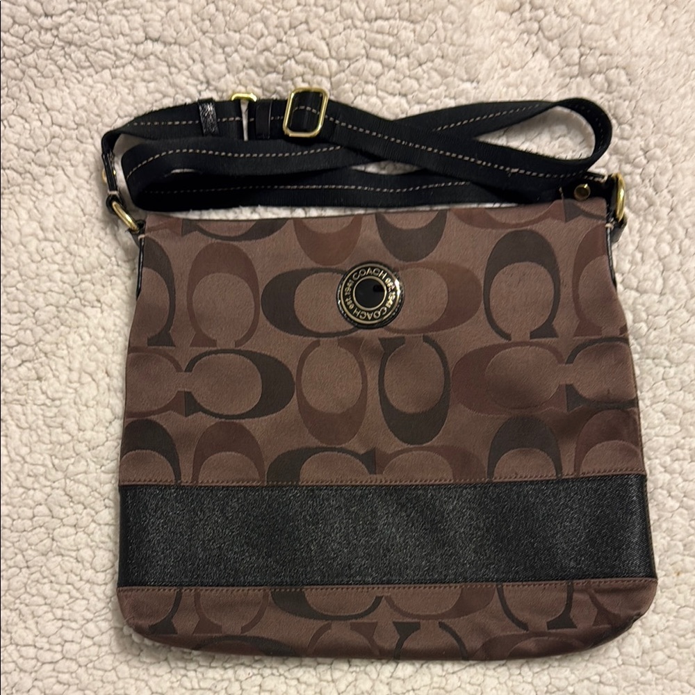 Coach Brown and Black Cross Body